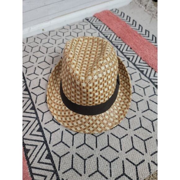 LONE STAR HATS PAPER STRAW FEDORA HAT w BLACK RIBBON HAT BAND - Picture 2 of 10